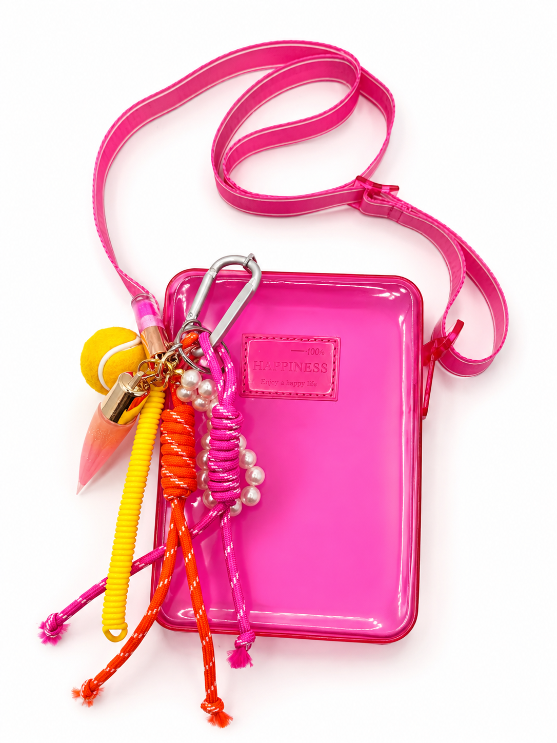 CLEAR BAG FUXIA