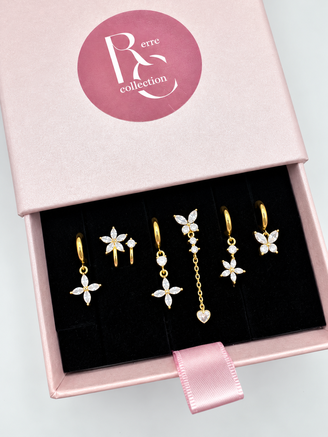 SET ORECCHINI BUTTERFLY GOLD