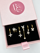 SET ORECCHINI BUTTERFLY GOLD